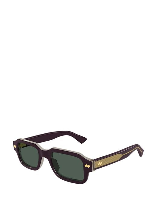 Bottega Veneta Black Eyewear Rectangle Frame Sunglasses for men
