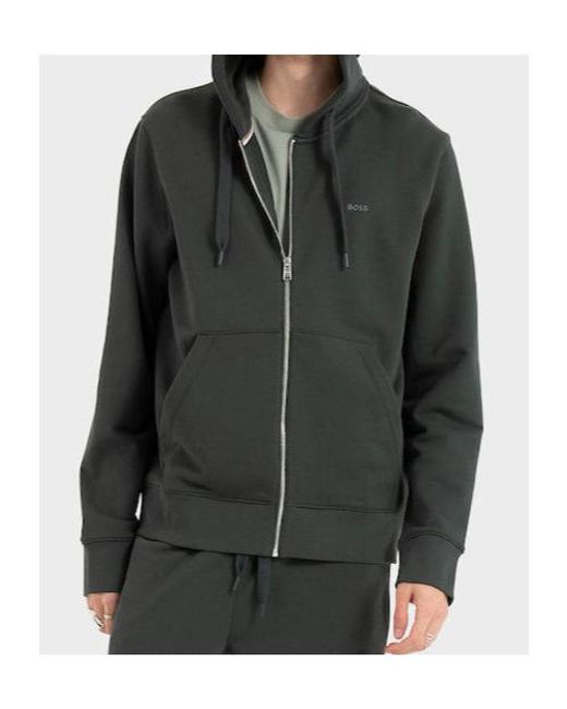 Boss Black Long-Sleeved Hooded Sweatshirt for men