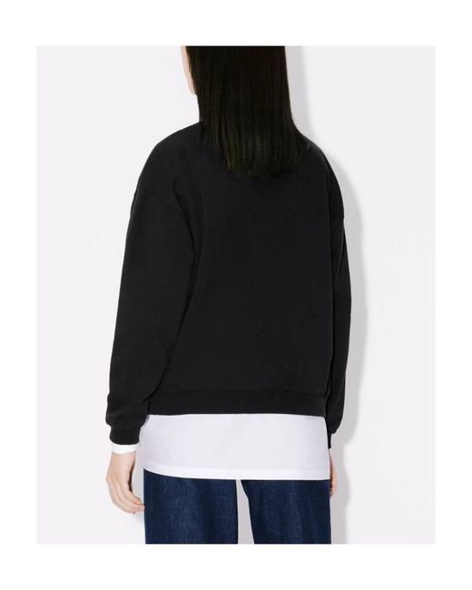 KENZO Blue Verdy Flocked-Logo Crewneck Sweatshirt
