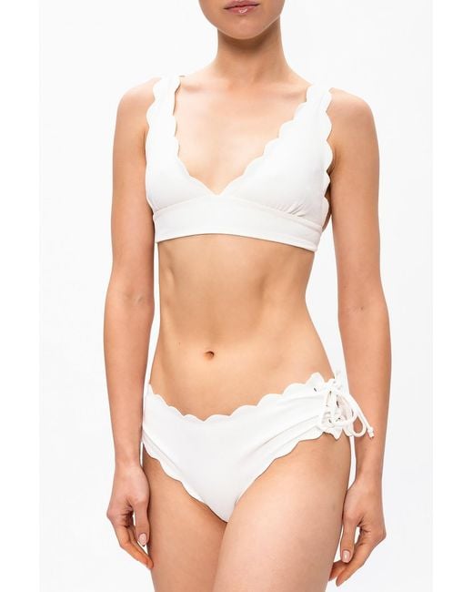 Marysia Swim White Santa Clara Bikini Top