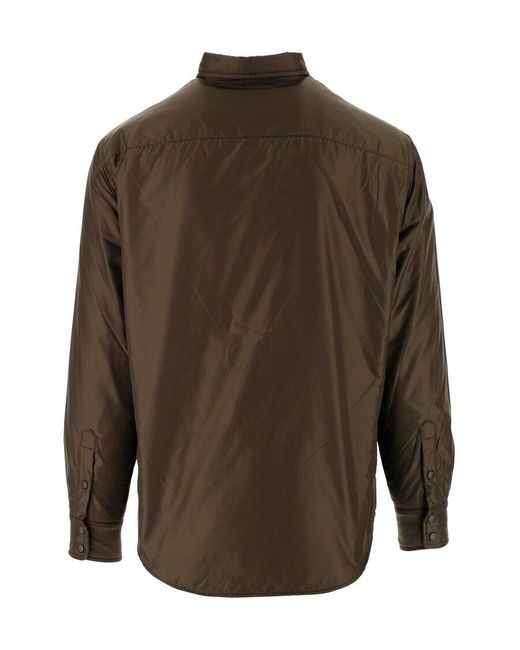 Aspesi Green Buttoned Utility Shirt Jacket for men