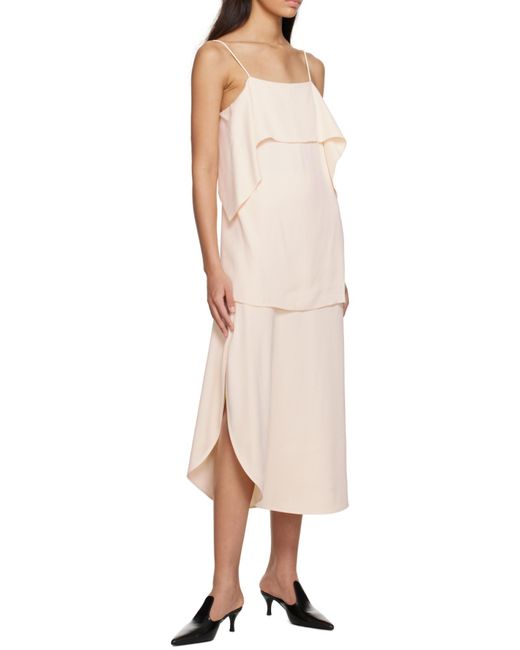 Totême Pink Draped Mid-Length Tank Top