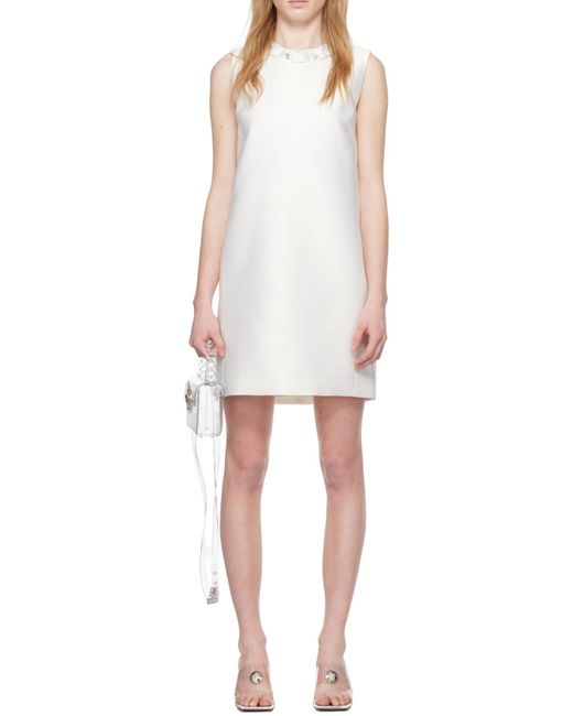 Versace White Sleeveless Midi Dress