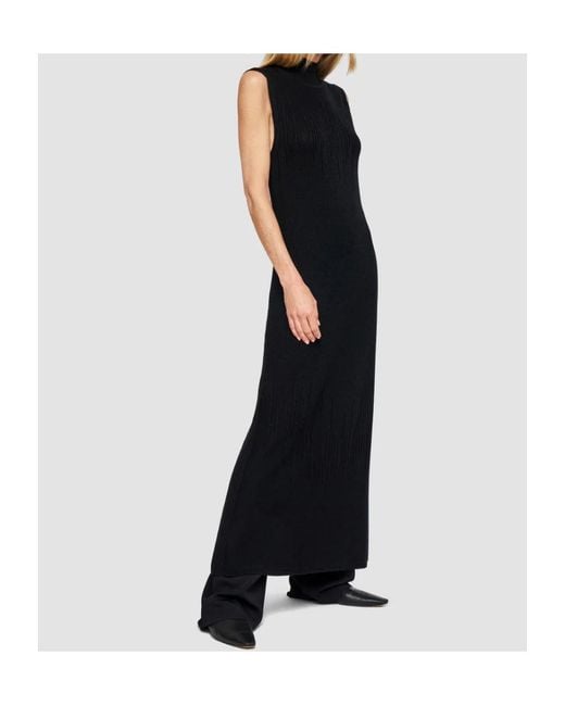 Joseph Black Gradient Stitch High Neck Dress