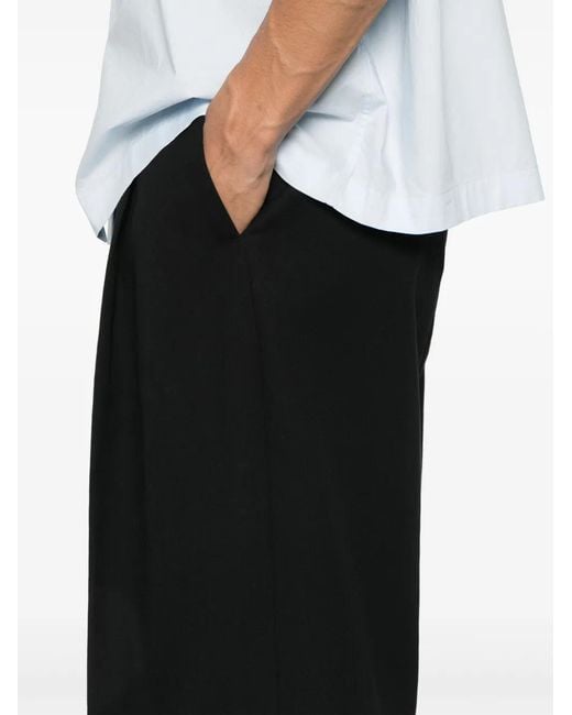Studio Nicholson Black Fowld Tailored Shorts for men