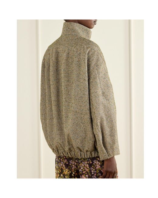 Dries Van Noten Brown Checked Bomber Jacket
