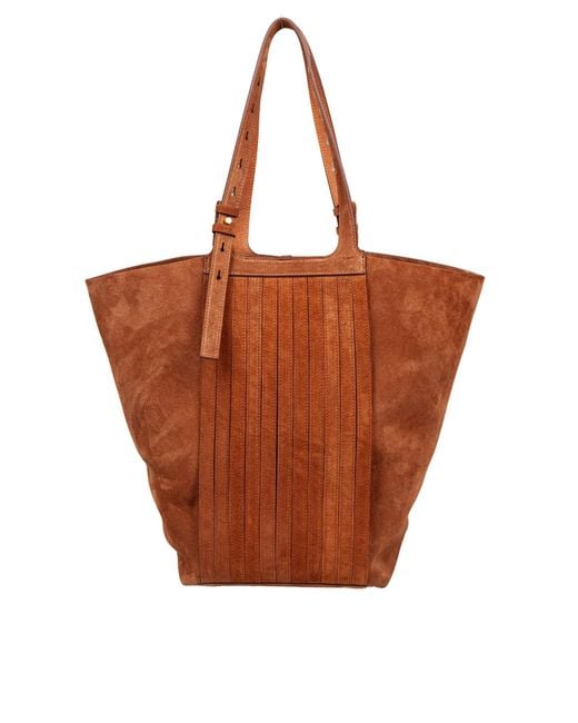 Golden Goose Deluxe Brand Brown Fringed Tote Bag