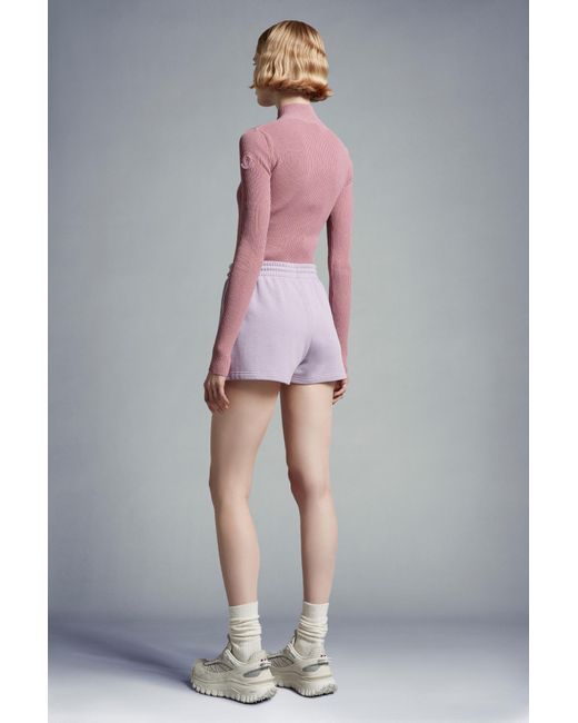 Moncler Purple Logo Shorts