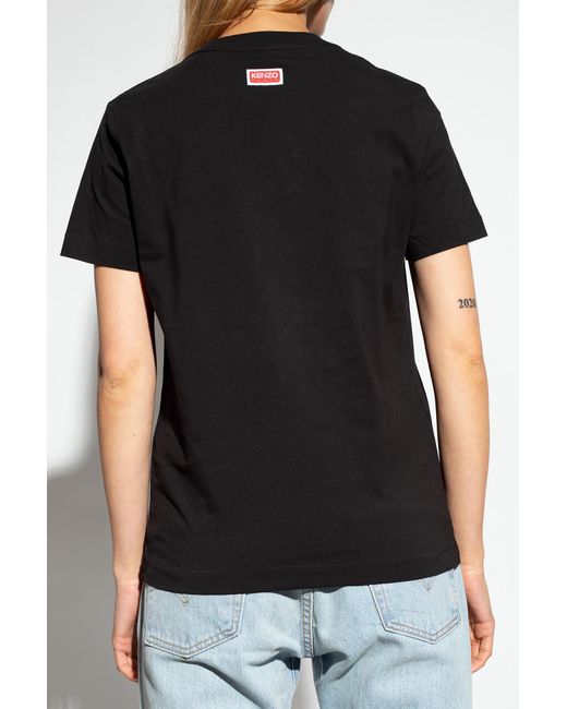 KENZO Black Logo Printed Crewneck T-Shirt