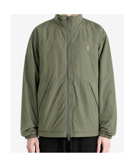 Polo Ralph Lauren Green High-Collar Jacket for men