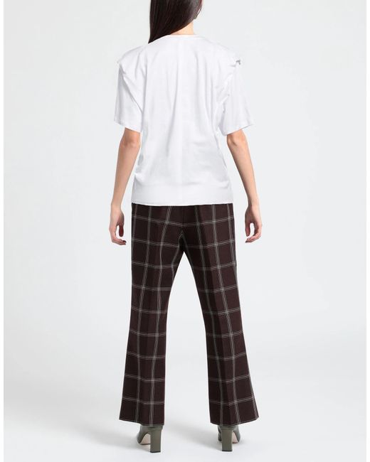 Isabel Marant White Solid Color Short Sleeve T-Shirt