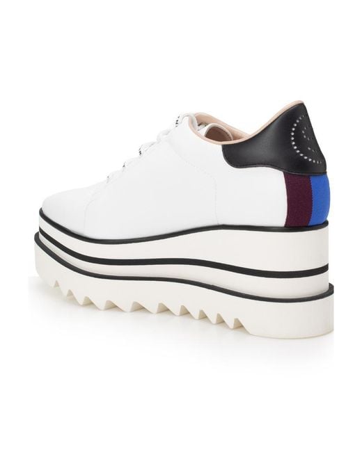Stella McCartney White Sneak-Elyse Platform Sneakers