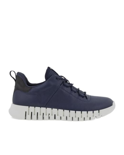 Ecco Blue Laced Sneakers for men