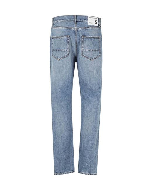 Department 5 Blue Belt-Loop Jeans for men