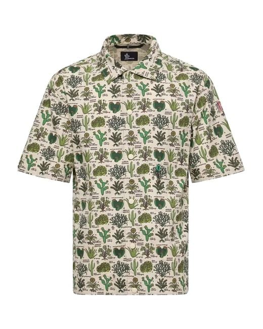 Moncler Multicolor Grenoble Day Namic Botanical Print Shirt for men