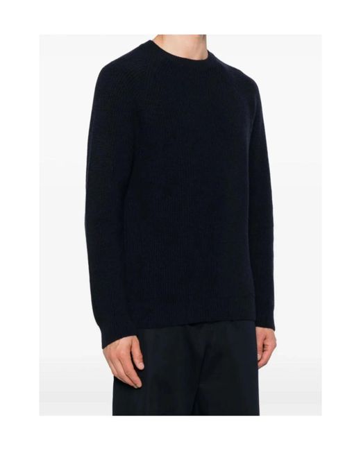 Zanone Blue Crew Neck Cashmere Knitwear for men