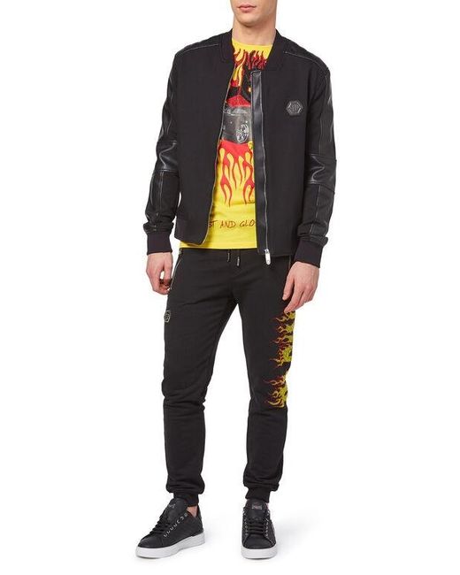 Philipp Plein Blue Plush Sweatpants for men