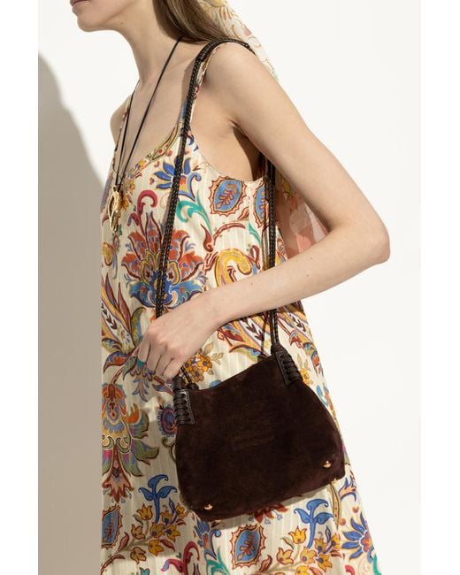 Etro Brown Pegaso Detailed Shoulder Bag