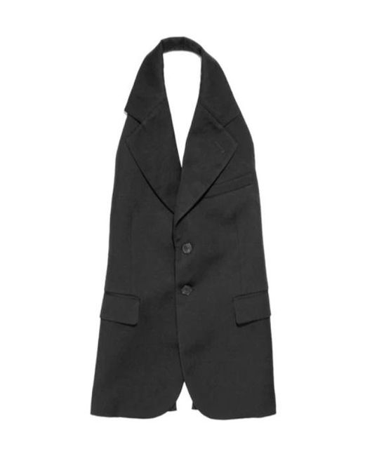 Enfants Riches Deprimes Black Backless Rose Buckle Vest