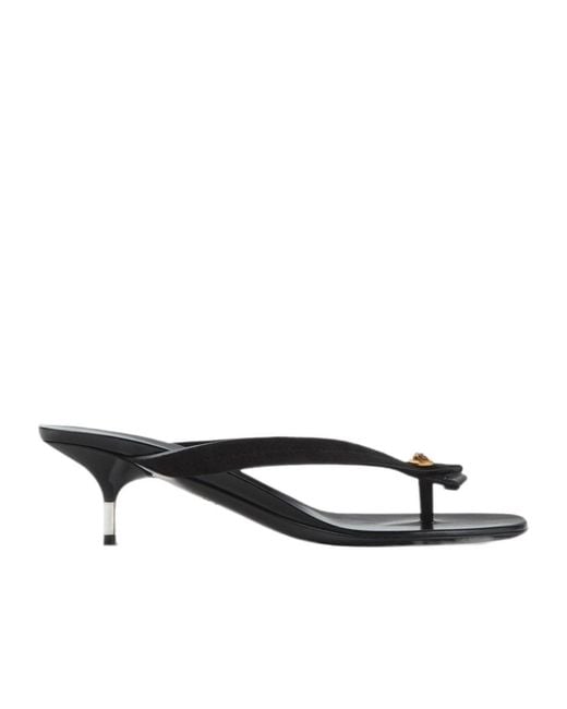 Versace Multicolor Medusa-Plaque Kitten-Heel Mules