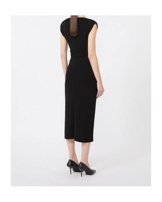 Max Mara Viscose Jersey Midi Dress in Black