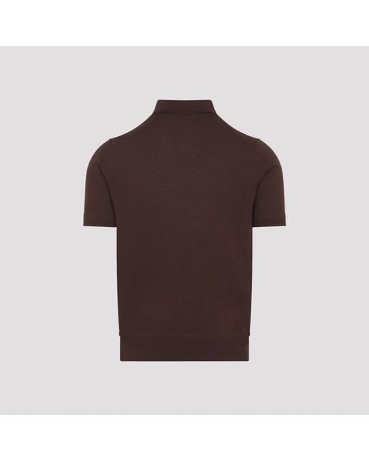 Tom Ford Brown Short-Sleeved Polo Shirt for men