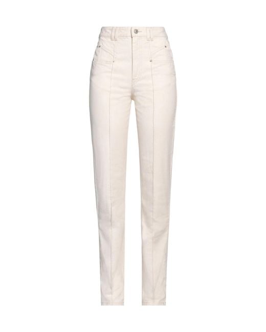 Isabel Marant White Solid Color Straight Leg Pants