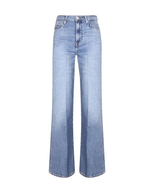 7 For All Mankind Blue Modern Dojo Straight-Leg Jeans