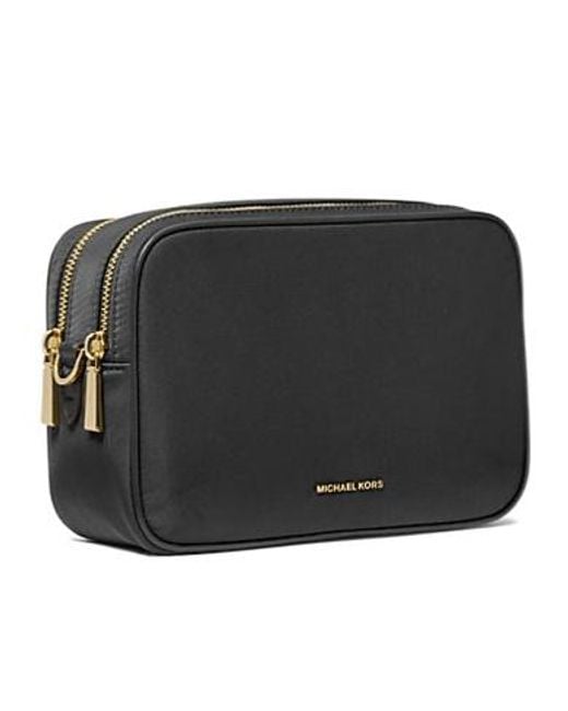 MICHAEL Michael Kors Black Logo-Lettering Zipped Crossbody Bag