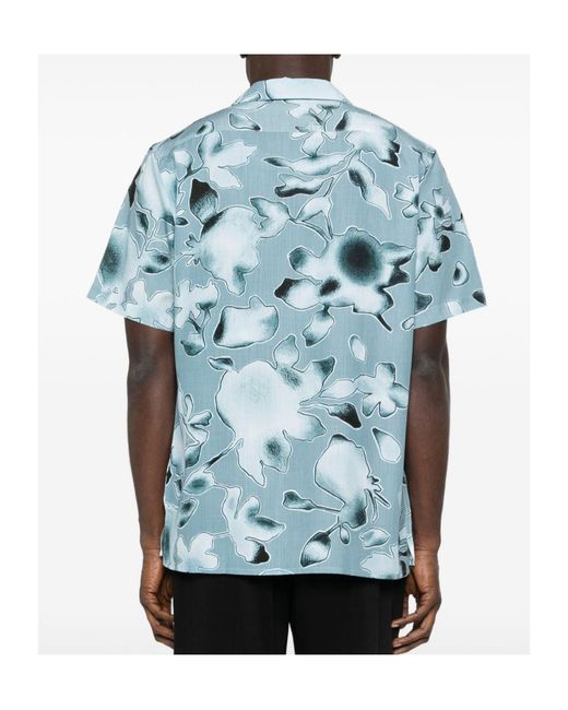 Paul Smith Blue Ps Paul Smith Pattern-Printed Short-Sleeved Shirt for men