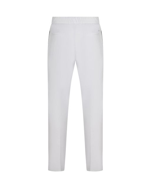 Herno White Drawstring Pleated Pants for men