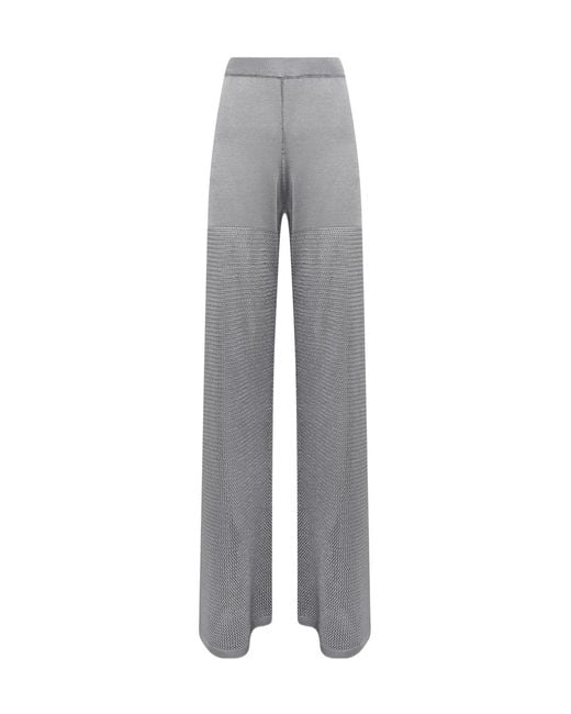 Blugirl Blumarine Gray Knitted Casual Pants