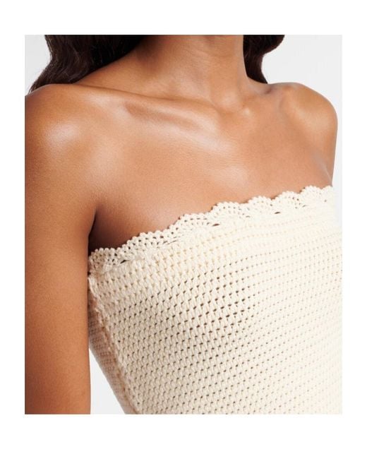 Posse White Dylan Crochet Crop Top