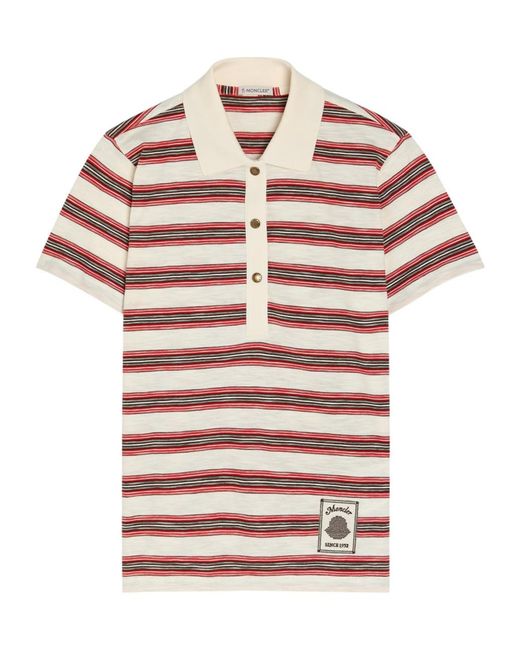 Moncler Multicolor Striped Cotton Polo Shirt