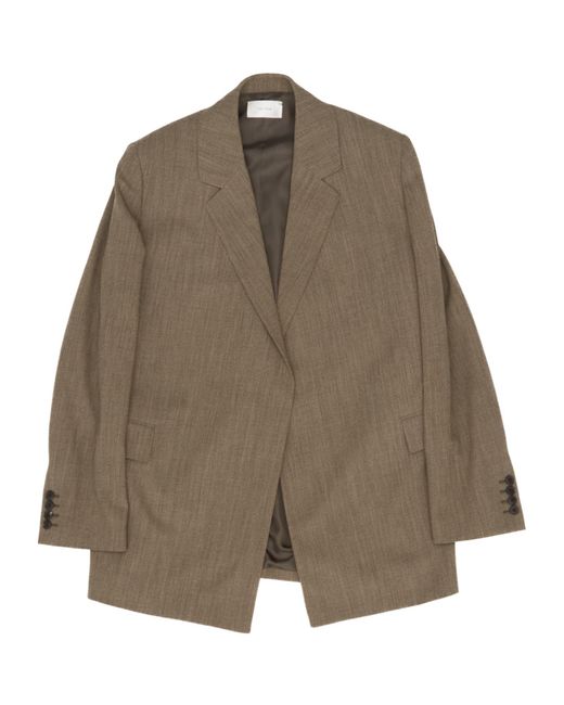 The Row Brown Long-Sleeved Suit Jacket
