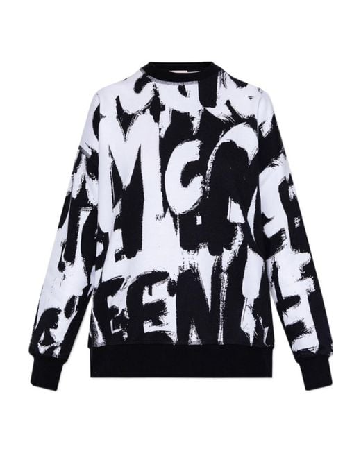 McQueen Black Logo-Print Sweatshirt