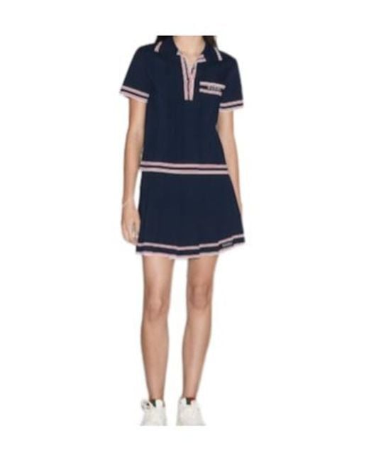 Gucci Blue Striped Trim Polo Top