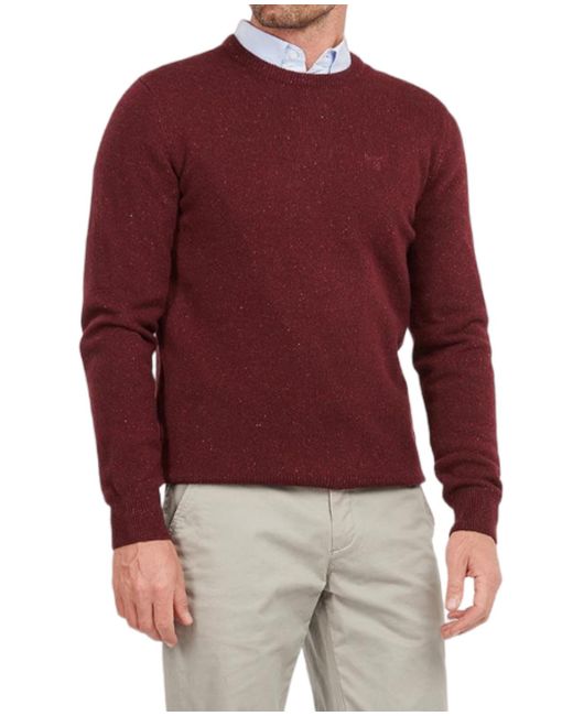 Barbour Red Tisbury Crewneck Knit Jumper for men