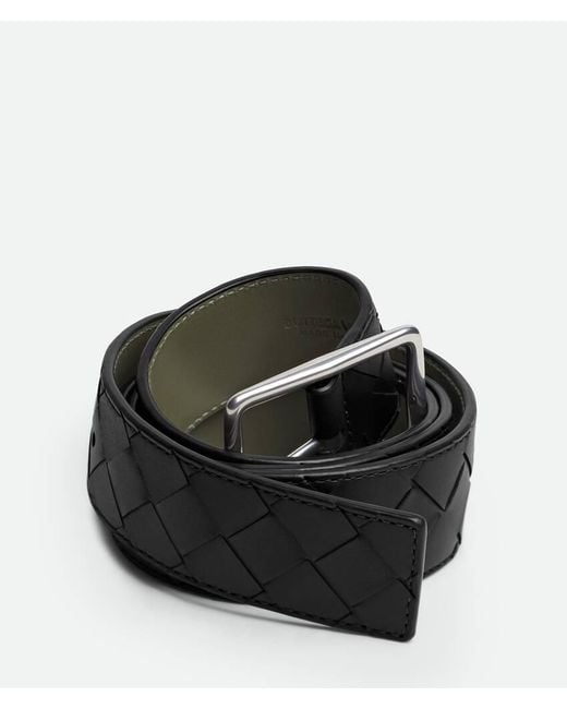 Bottega Veneta Black Reverso Belt for men