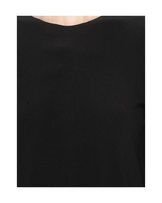 Norma Kamali Black Long-Sleeve Top
