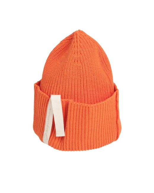 Jacquemus Orange Solid Color Knitted Hat