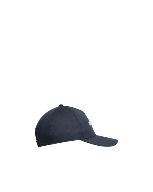 Moncler Blue Logo Embroidered Cap for men