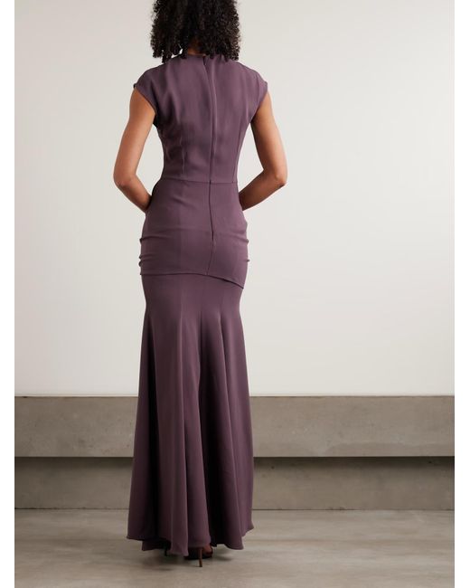 TOVE Purple Ames Knotted Pleated Maxi Dress