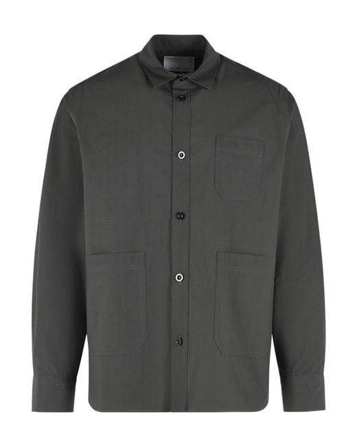 Sacai Gray Long-Sleeved Shirt for men