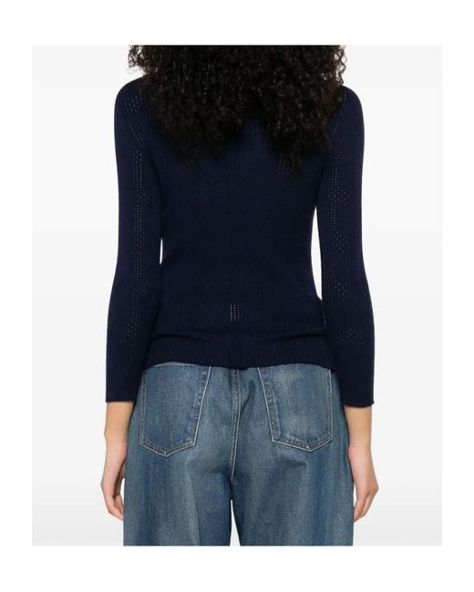 Twinset Blue Ribbed Top
