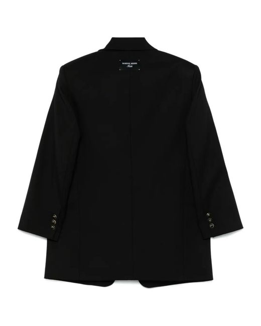 MARINE SERRE Black Twill Suit Jacket for men