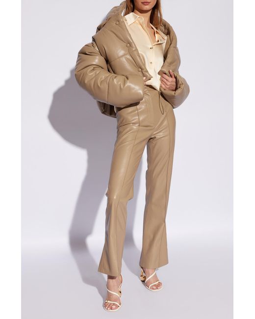 Nanushka Natural Leena Leather Trousers