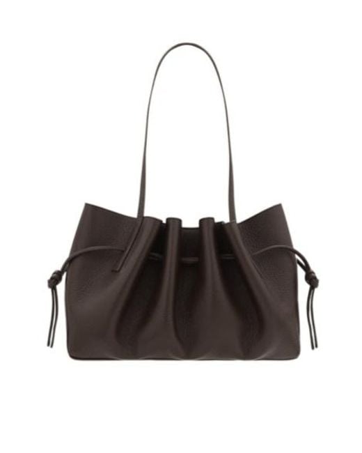 Yuzefi Black Scallop Shoulder Bag