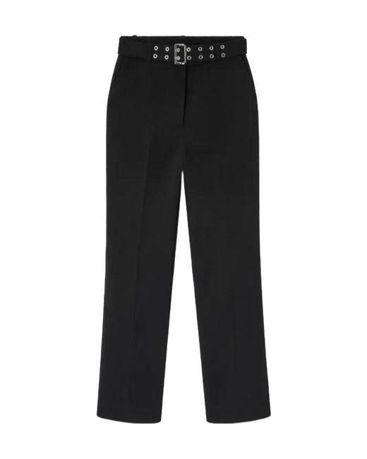Ganni Black Belted Trousers