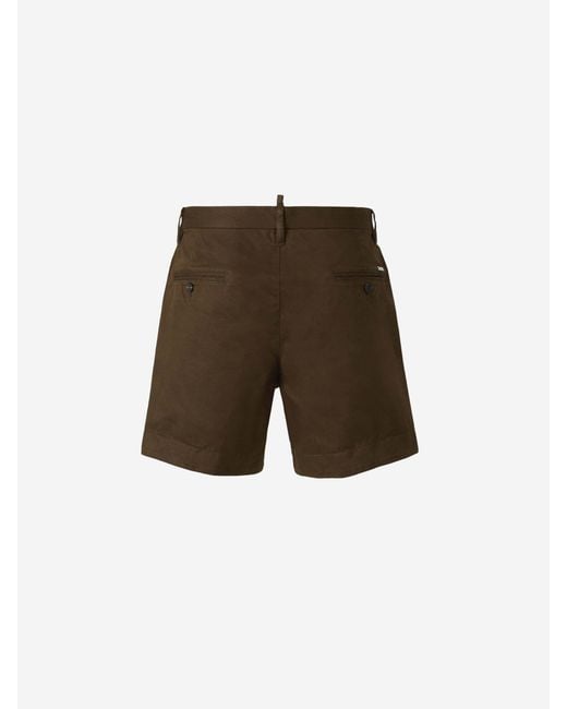 DSquared² Green Chino Ranger Cargo Shorts for men